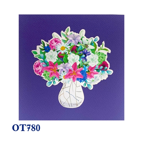 Wildflowers Bouquet Pop Up Card