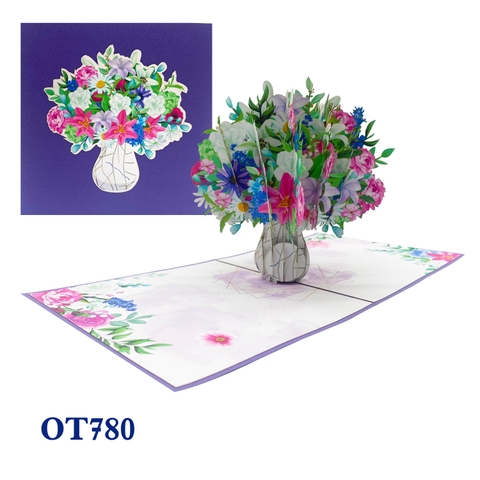 Wildflowers Bouquet Pop Up Card