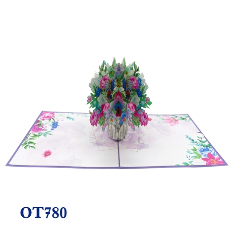 Wildflowers Bouquet Pop Up Card