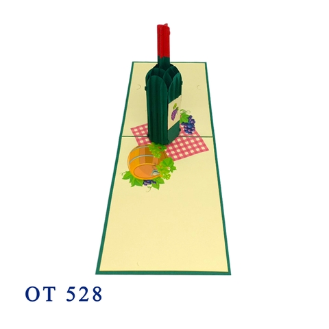 Wine Bottle Pop Up Card