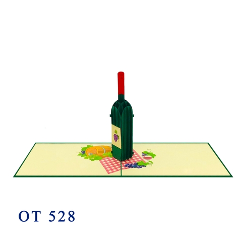 Wine Bottle Pop Up Card