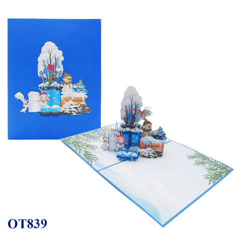 Winter Boots Pop Up Card