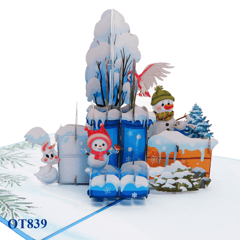 Winter Boots Pop Up Card