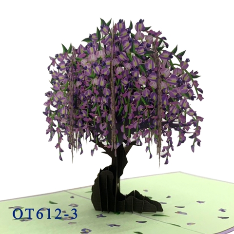 Wisteria Tree 3d Pop Up Card