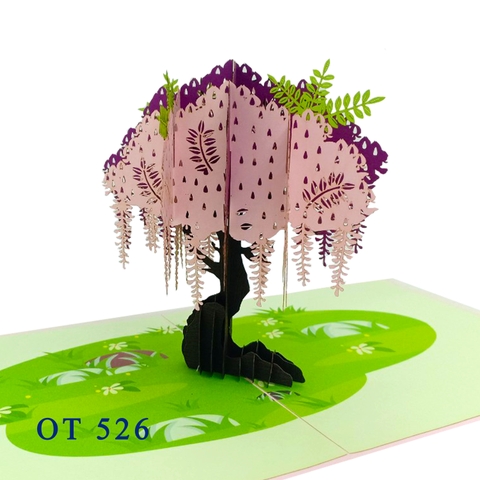Wisteria Tree 3d Pop Up Card