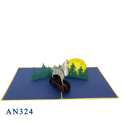 Wolf Pop Up Card