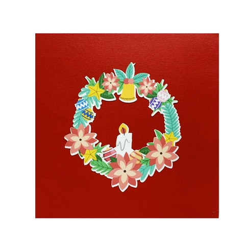 Chrismas Wreath Pop Up Card