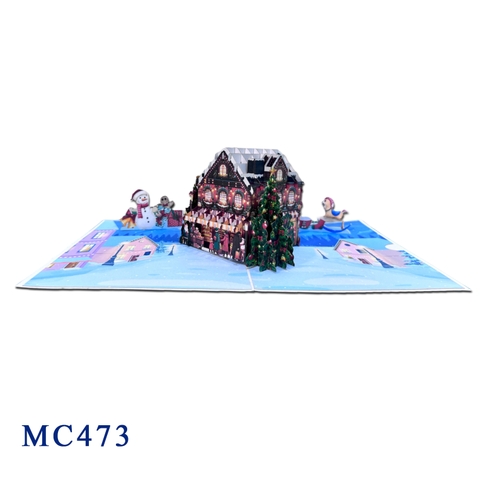 Winter Holiday Spirit Christmas Pop-up Card