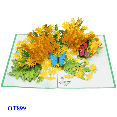 Yellow Daisy Pop Up Card