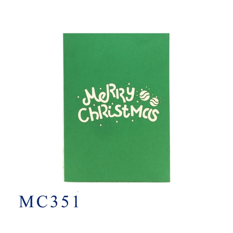 Merry Christmas Letters Pop Up Card