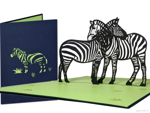 Zebra Pop Up Card