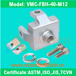 Bích chân nhôm 40xM12, Trắng