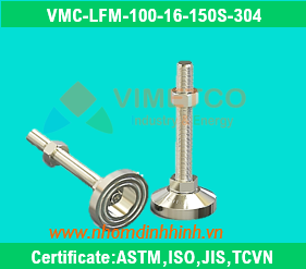 Chân Inox đặc 304 Ø100xM16