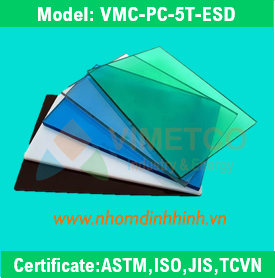 Tấm PC chống tĩnh điện 5mm