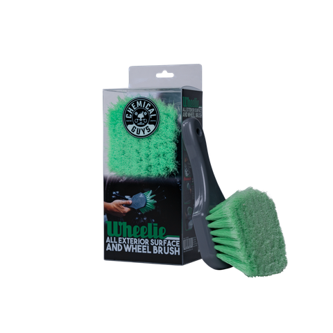 WHEELIE GREEN BRUSH (ACCG08) Light & Medium - Bàn chải xanh lá vệ sinh ngoại thất và bánh