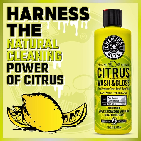 Nước rửa xe tăng bóng Chemical Guys Citrus Wash & Gloss - 473ml