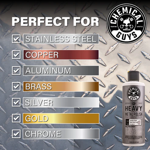Kem đánh bóng kim loại mạnh Chemical Guys Heavy Metal Polish - 473ml