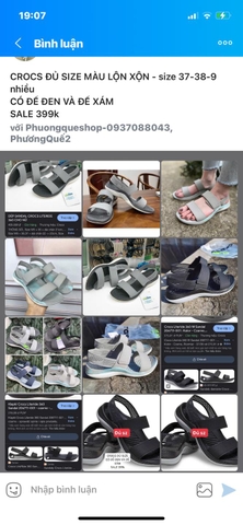 CROCS ĐỦ SIZE MÀU LỘN XỘN