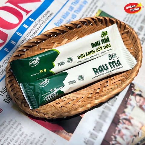 Vỉ 2 Tuýp Rau Má Có Đường, Rau Má Đậu Xanh Cốt Dừa