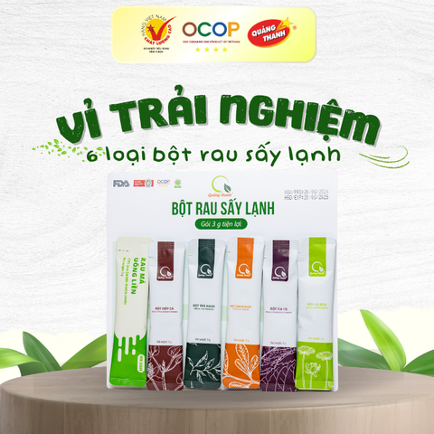 VỈ TRẢI NGHIỆM 6 LOẠI BỘT RAU SẤY LẠNH