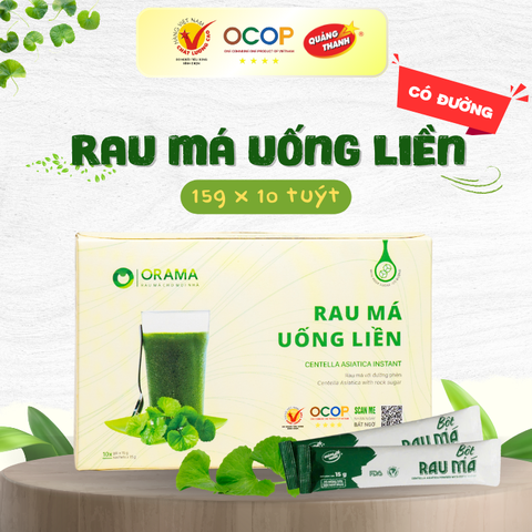 Rau Má Uống Liền Có Đường - Hộp 10 Gói - FREESHIP ĐƠN TỪ 300k