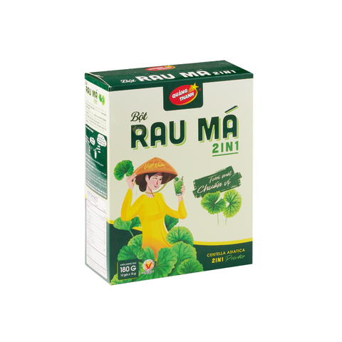 Rau Má 2in1 Đường Phèn - Hộp 180g (12 gói x 15 g)