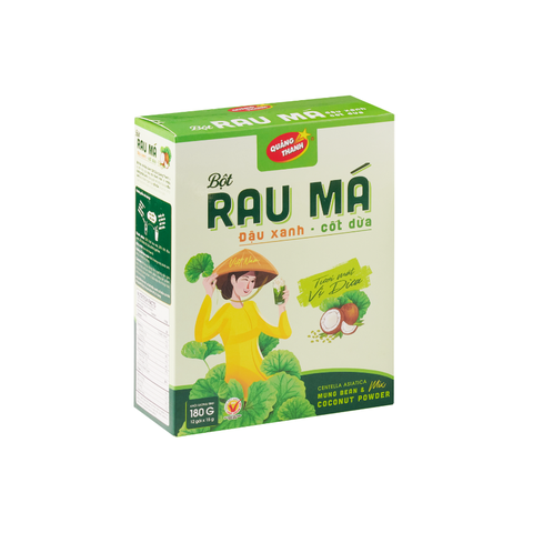 Rau Má Đậu Xanh Cốt Dừa - Hộp 180g (12 gói x 15 g)