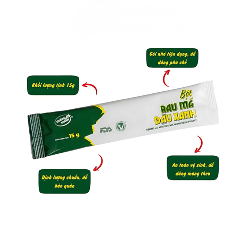 Tuýp bột rau má đậu xanh 15g