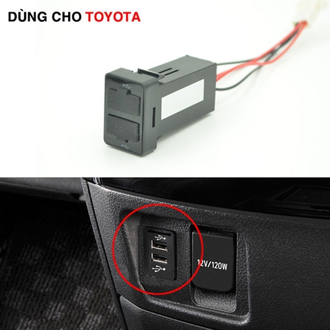 Cổng sạc USB cho xe Toyota