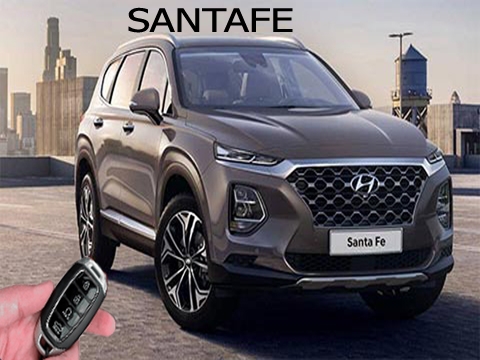 Đề nổ từ xa cho xe Hyundai Santafe- Skey