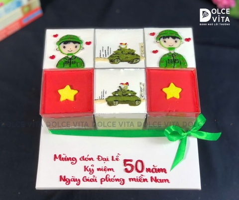 [3008] Set Bánh Ly Chủ Đề Quốc Kỳ Việt Nam Và Bộ Đội