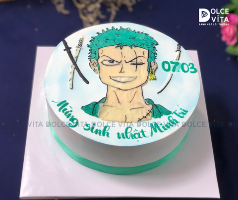 [1197] (90) Bánh Vẽ Chibi Zoro Kiếm Sĩ One Piece