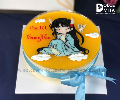 [1965] (80) Bánh kem vẽ chị Hằng - thỏ ngọc cho dịp Trung thu