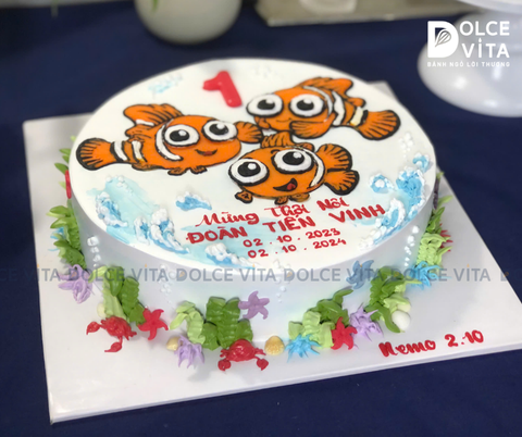 [0617] (100) Bánh vẽ Cá Finding Nemo - Chủ đề Đại dương