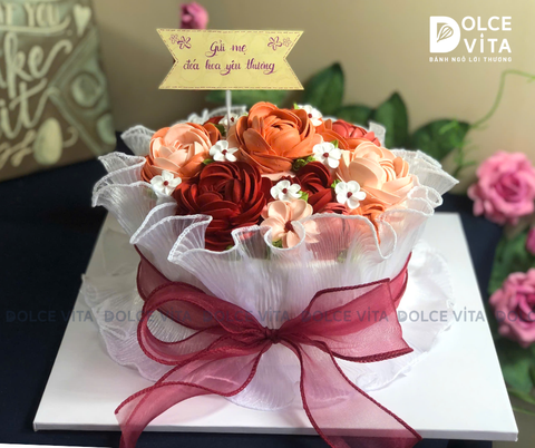 [3013] (SM80-120-180) Bánh kem bó hoa hồng - món quà vừa đẹp vừa ngon