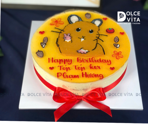 [1989] (60) Bánh sinh nhật Capybara – Bánh vẽ hình theo sở thích