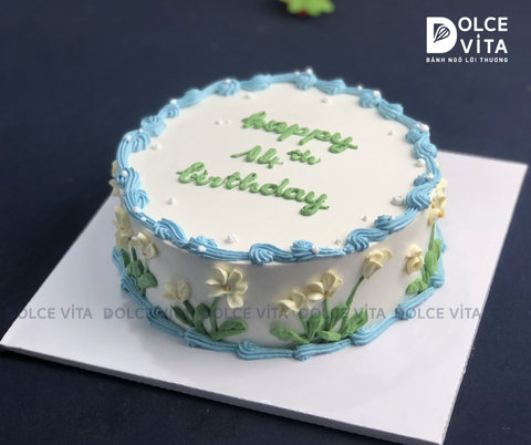 352 Bánh trang trí tối giản retro