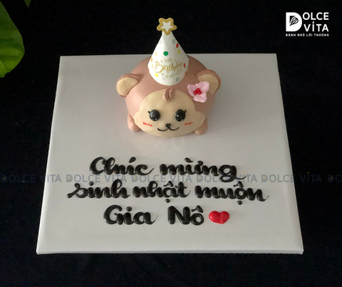 [1742] Bánh kem mini (bento) tạo hình Chú Khỉ