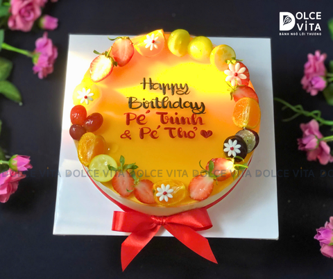 030 Passion - Bánh mousse chanh dây đính hoa