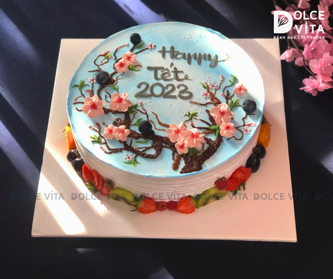 440 (40) Bánh trang trí hoa đào ngày Tết