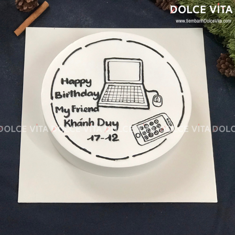 [1863] (30) Bánh sinh nhật lập trình viên – Bánh vẽ máy tính, PC cho dân IT