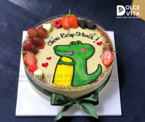 T011 (40) Tiramisu vẽ hình cá sấu