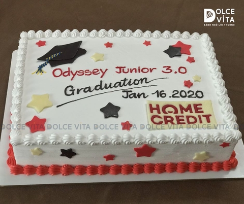 [1462] Bánh kem chủ đề tốt nghiệp - mũ cử nhân