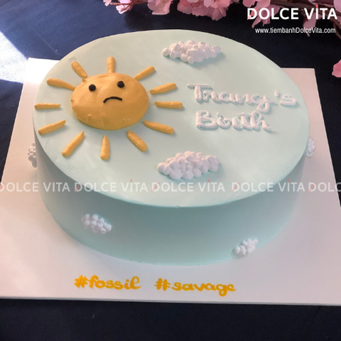[1693] (30) Bánh kem chủ đề Mặt trời