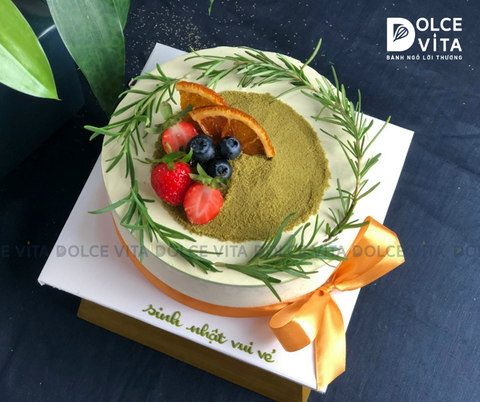 692 Bánh trang trí bột bông lan trà xanh - hương thảo [Liti]