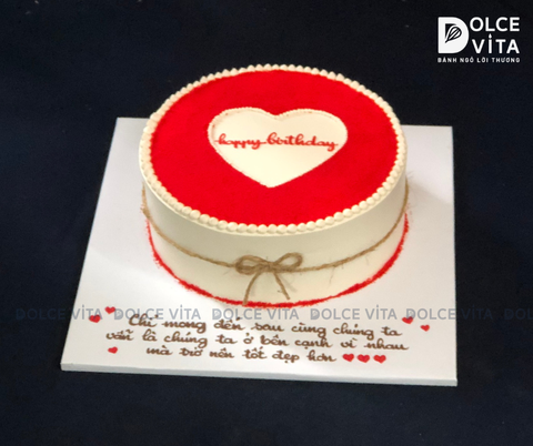 [414] (20)  Bánh trang trí trái tim cho kỷ niệm tình yêu