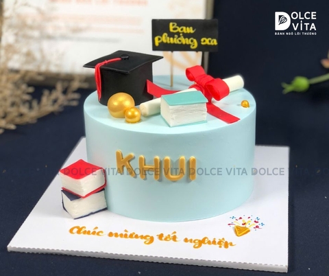 [621] (200) Bánh kem tạo hình chủ đề tốt nghiệp - mũ trạng nguyên