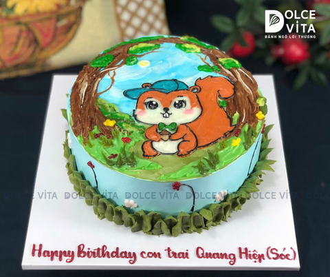 [2869] (90) Bánh vẽ chú Sóc con (Squirrel)