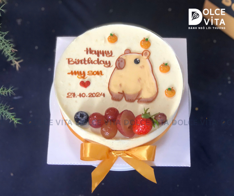 [837] (50) Bánh kem vẽ Capybara