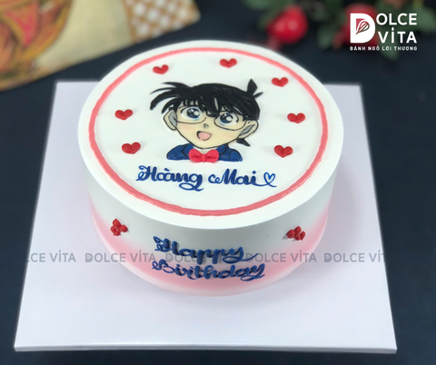 [2917] (85) Bánh kem vẽ nhân vật Conan - Món quà dành riêng cho Fan 